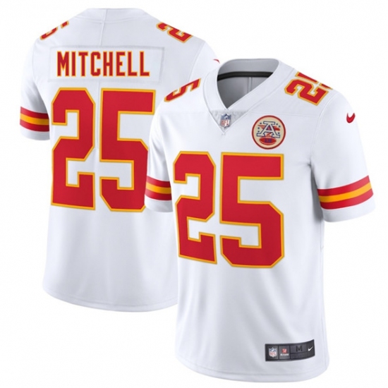 Men's Kansas City Chiefs #25 Elijah Mitchell White 2025 Vapor Untouchable Limited Football Football Stitched Jersey - Ujersey