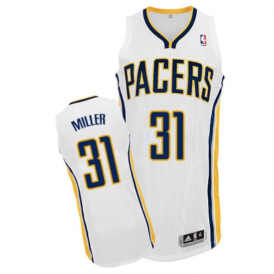 Men's Adidas Indiana Pacers #31 Reggie Miller Authentic White Home NBA Jersey - Ujersey