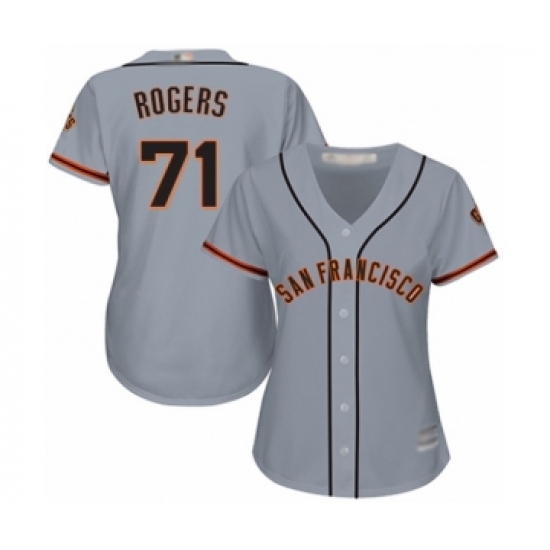 Women's San Francisco Giants #71 Tyler Rogers Authentic Grey Road Cool Base Baseball Player Jersey - Ujersey