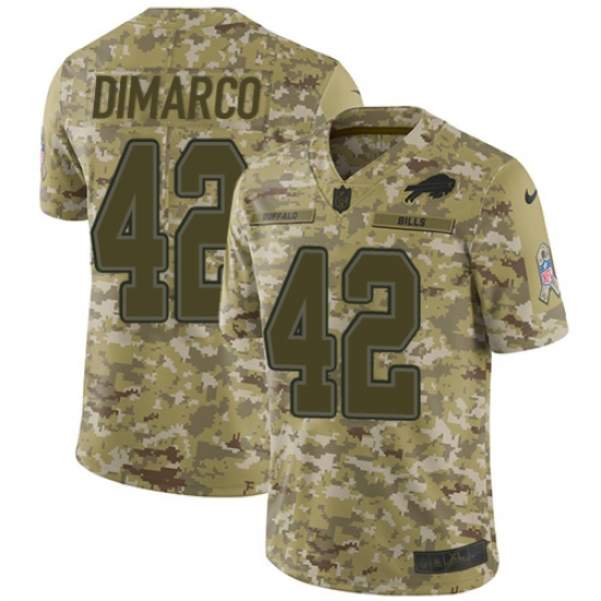 Youth Nike Buffalo Bills #42 Patrick DiMarco Limited Camo 2018 Salute to Service NFL Jersey - Ujersey
