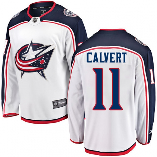 Youth Columbus Blue Jackets #11 Matt Calvert Fanatics Branded White Away Breakaway NHL Jersey - Ujersey