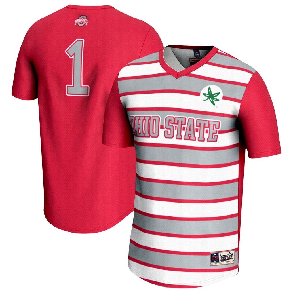 Unisex GameDay Greats #1 Scarlet Ohio State Buckeyes Lightweight Soccer Fashion Jersey - ujerseystore