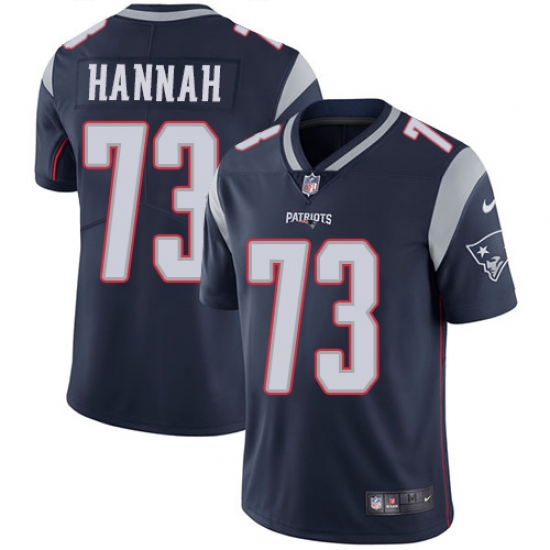 Youth Nike New England Patriots #73 John Hannah Navy Blue Team Color Vapor Untouchable Limited Player NFL Jersey - Ujersey