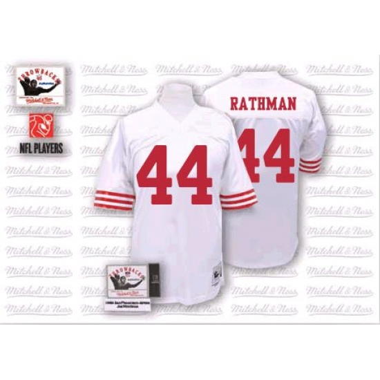 Mitchell and Ness San Francisco 49ers #44 Tom Rathman Authentic White NFL Jersey - Ujersey