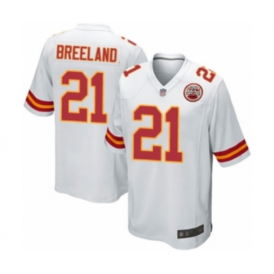 Men's Kansas City Chiefs #21 Bashaud Breeland Game White Football Jersey - Ujersey