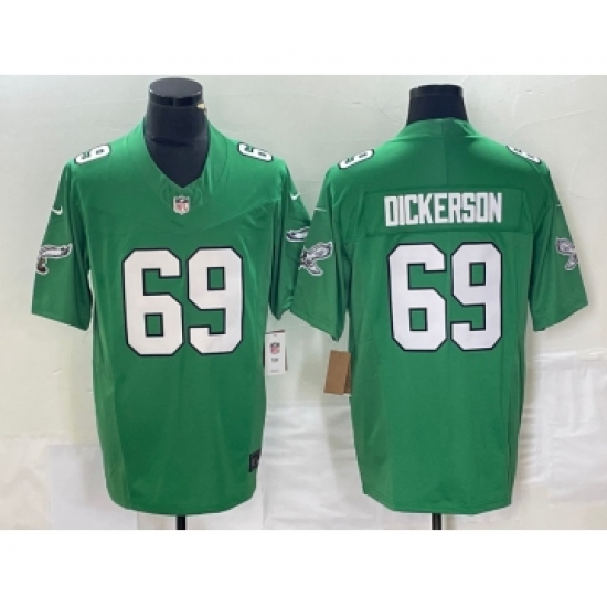 Men's Philadelphia Eagles #69 Landon Dickerson Green Alternate FUSE Vapor Limited Stitched Jersey - Ujersey