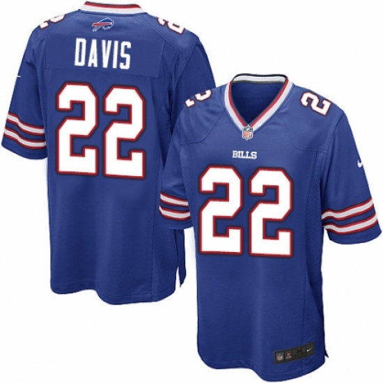 Men's Nike Buffalo Bills #22 Vontae Davis Game Royal Blue Team Color NFL Jersey