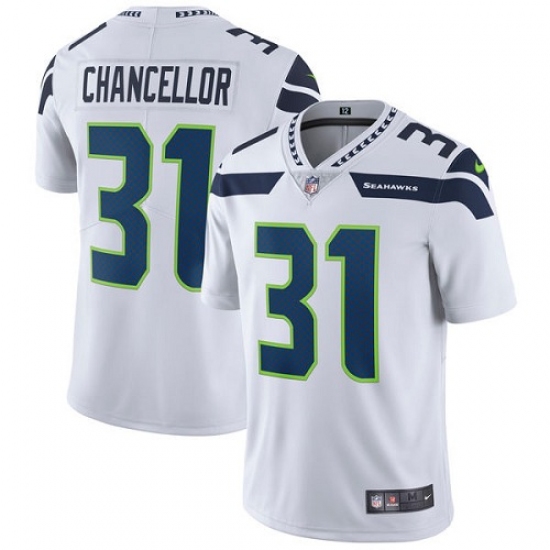 Men's Nike Seattle Seahawks #31 Kam Chancellor White Vapor Untouchable Limited Player NFL Jersey - Ujersey