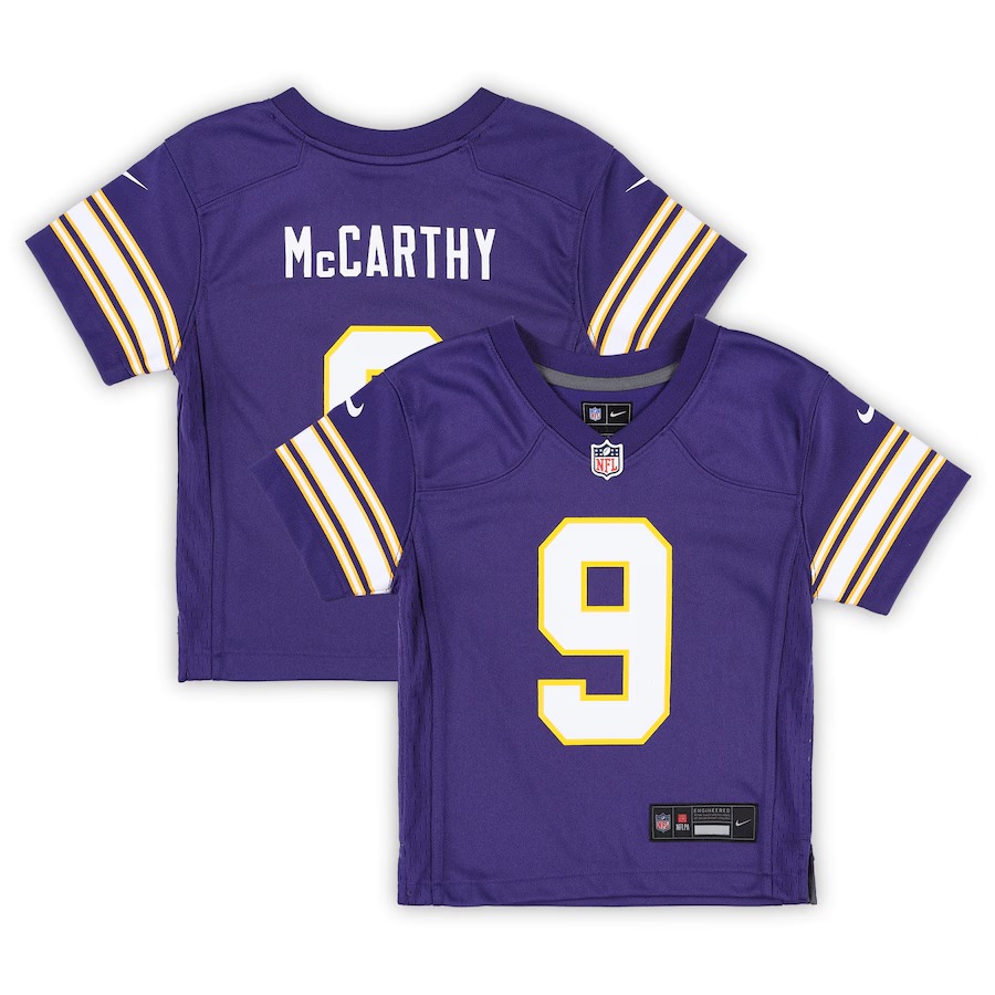 Toddler Minnesota Vikings J.J. McCarthy Nike Purple Classic Player Game Jersey - Ujersey