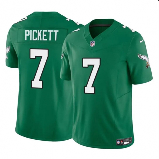 Men's Philadelphia Eagles #7 Kenny Pickett Green 2023 F.U.S.E Throwback Vapor Untouchable Limited Football Stitched Jersey - Ujersey