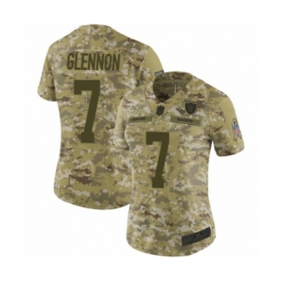 Women's Oakland Raiders #7 Mike Glennon Limited Camo 2018 Salute to Service Football Jersey