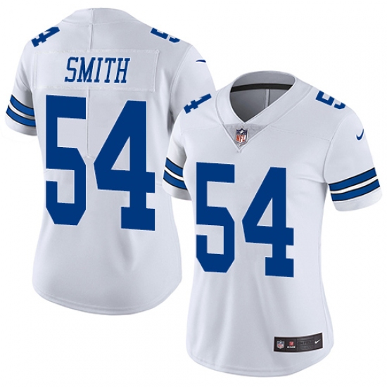 Women's Nike Dallas Cowboys #54 Jaylon Smith White Vapor Untouchable Limited Player NFL Jersey - Ujersey