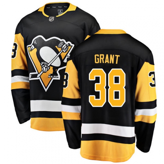 Youth Pittsburgh Penguins #38 Derek Grant Authentic Black Home Fanatics Branded Breakaway NHL Jersey - Ujersey