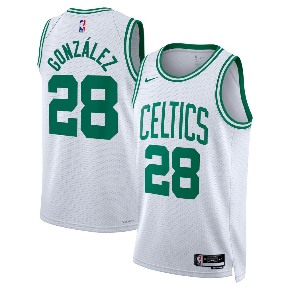 Unisex Boston Celtics Hugo González Nike White Swingman Jersey - Association Edition - SUjersey01