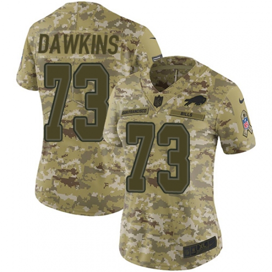 Women's Nike Buffalo Bills #73 Dion Dawkins Limited Camo 2018 Salute to Service NFL Jersey - Ujersey
