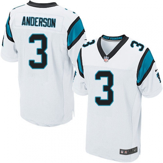 Men's Nike Carolina Panthers #3 Derek Anderson Elite White NFL Jersey - Ujersey