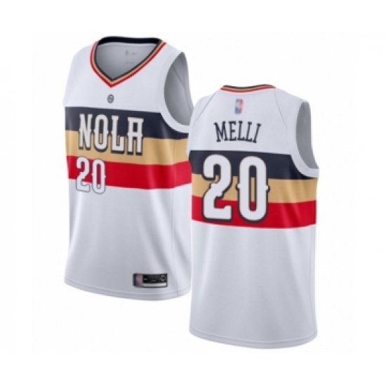 Youth New Orleans Pelicans #20 Nicolo Melli White Swingman Jersey - Earned Edition - Ujersey
