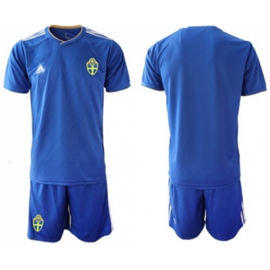 Sweden Blank Away Soccer Country Jersey