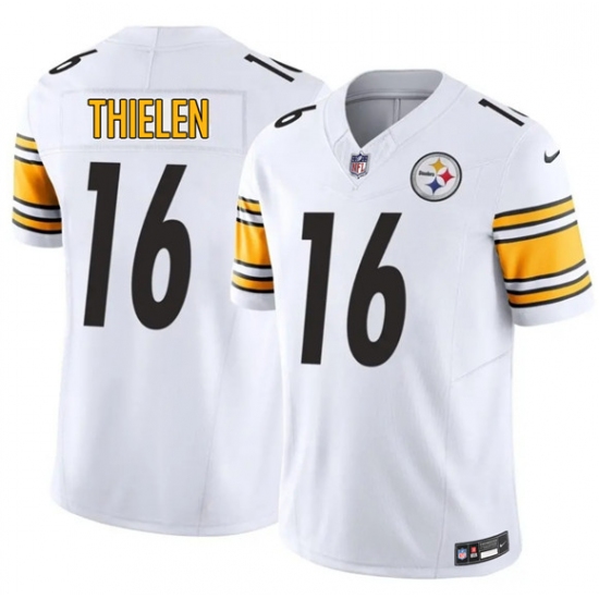 Men's Pittsburgh Steelers #16 Adam Thielen White 2025 F.U.S.E. Vapor Limited Football Stitched Jersey - Ujersey