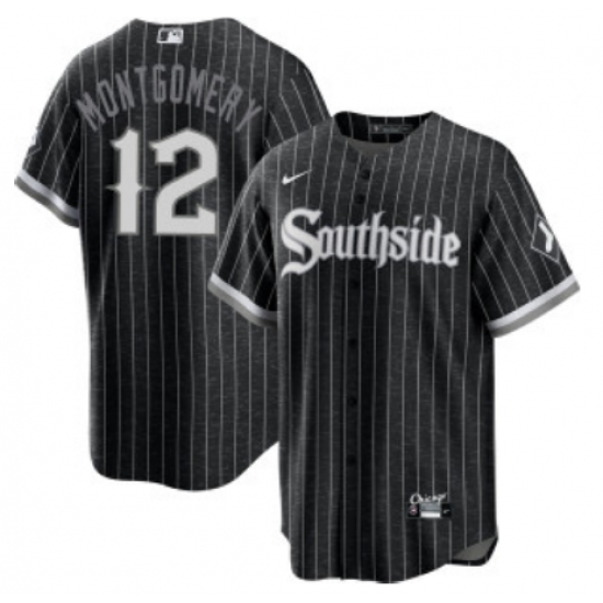 Men's Chicago White Sox #12 Colson Montgomery City Connect Cool Base Stitched Jersey - Ujersey