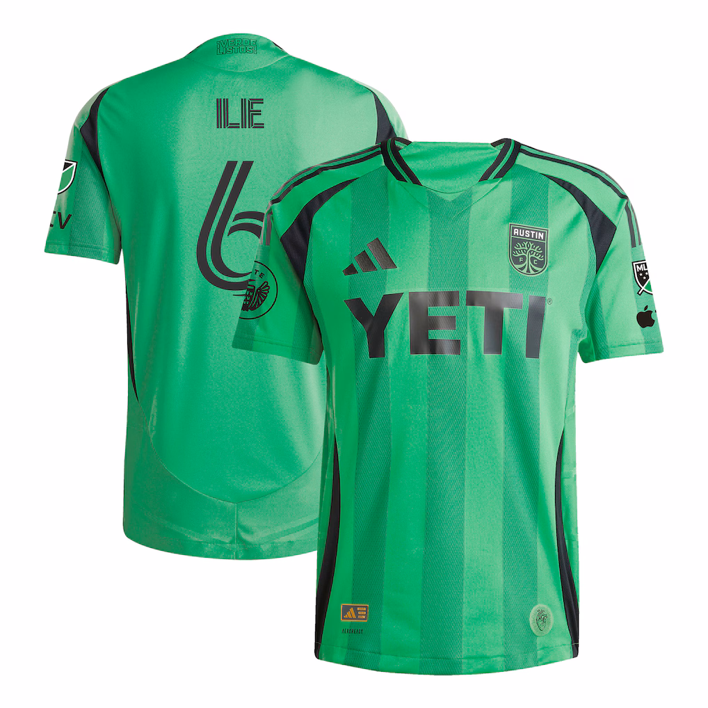 Men's Austin FC Ilie Sanchez adidas Green 2025 The Heartbeat Kit Authentic Player Jersey - Ujersey NHL