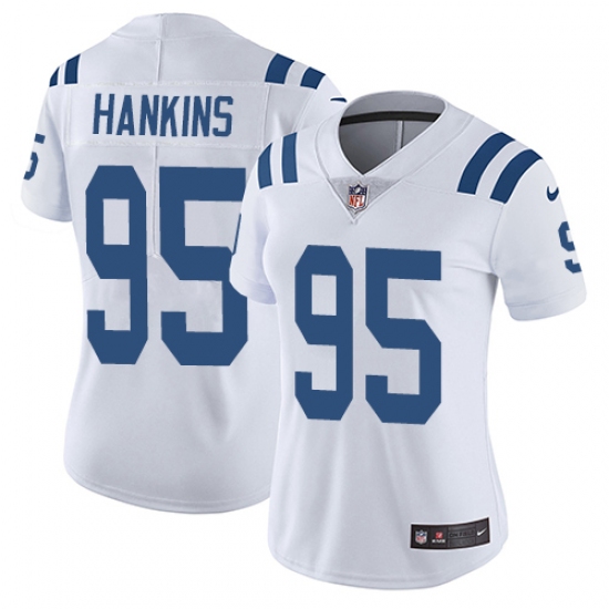 Women's Nike Indianapolis Colts #95 Johnathan Hankins Elite White NFL Jersey - Ujersey