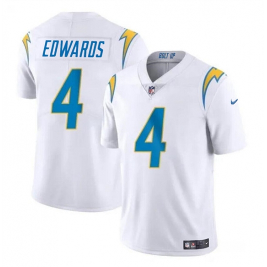 Youth Los Angeles Chargers #4 Gus Edwards White Vapor Untouchable Limited Football Stitched Jersey - Ujersey