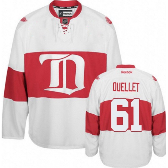 Women's Reebok Detroit Red Wings #61 Xavier Ouellet Authentic White Third NHL Jersey - Ujersey