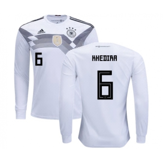 Germany #6 Khedira Home Long Sleeves Kid Soccer Country Jersey
