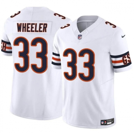Men's Chicago Bears #33 Ian Wheeler White 2023 F.U.S.E. Vapor Football Stitched Jersey - Ujersey