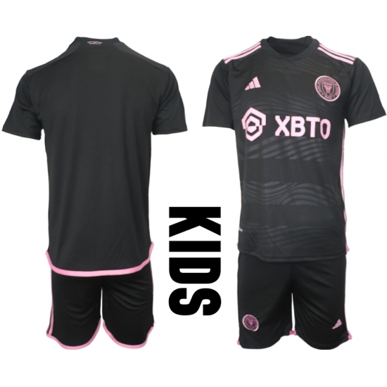 Youth Inter Miami CF Blank Black Away Soccer Jersey