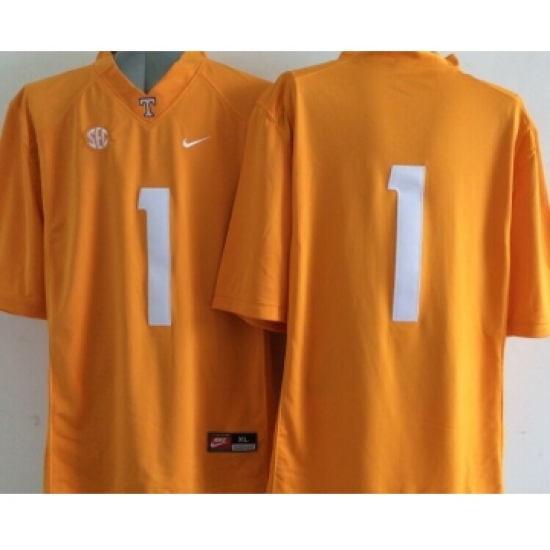Tennessee Volunteers #1 Yellow College Jersey - Ujersey
