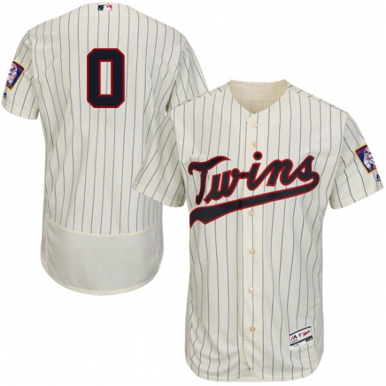 Men's Majestic Minnesota Twins #0 Erick Aybar Cream Alternate Flex Base Authentic Collection MLB Jersey - Ujersey