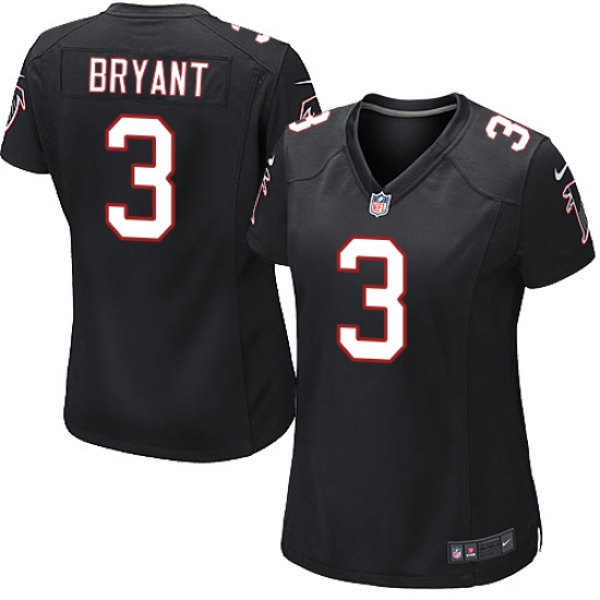 Women's Nike Atlanta Falcons #3 Matt Bryant Game Black Alternate NFL Jersey - Ujersey