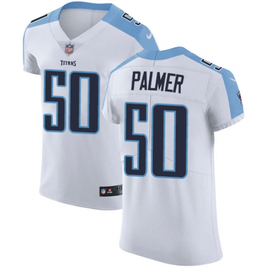 Men's Nike Tennessee Titans #50 Nate Palmer White Vapor Untouchable Elite Player NFL Jersey - Ujersey