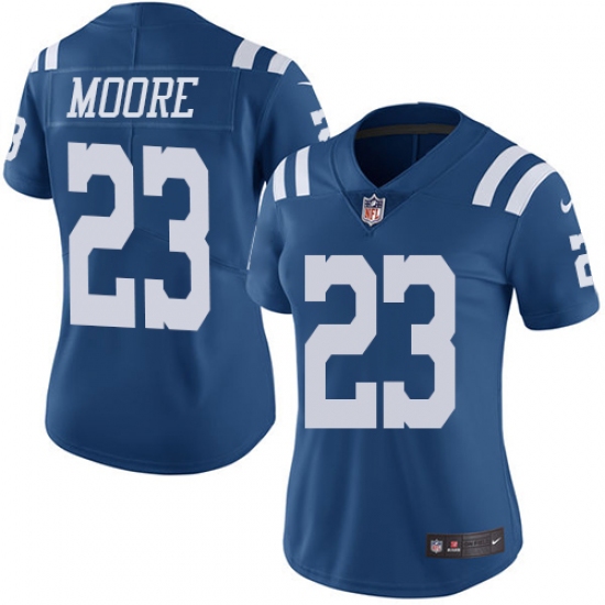 Women's Nike Indianapolis Colts #23 Kenny Moore Limited Royal Blue Rush Vapor Untouchable NFL Jersey - Ujersey
