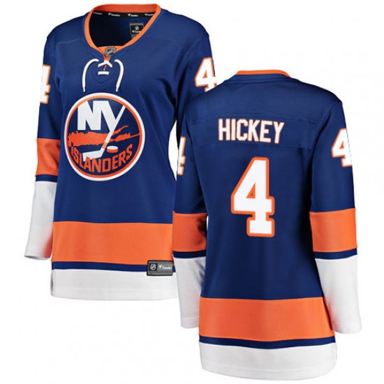 Women's New York Islanders #4 Thomas Hickey Fanatics Branded Royal Blue Home Breakaway NHL Jersey - Ujersey