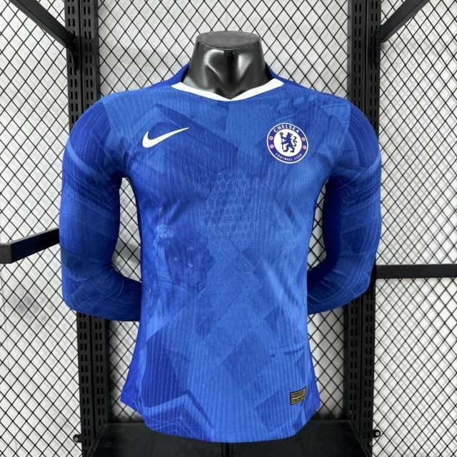 Chelsea Football Jersey Home Long Sleeve Shirt 2025/26 - Ujersey NHL