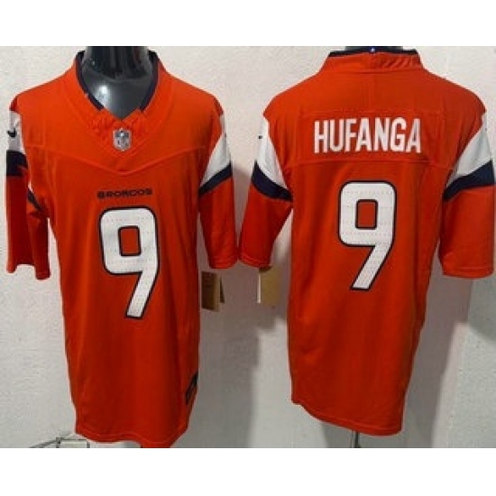 Men's Denver Broncos #9 Talanoa Hufanga Limited Orange FUSE Vapor Jersey - Ujersey