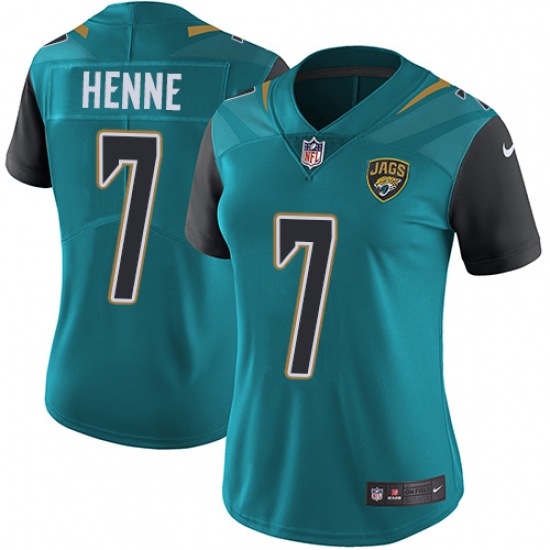 Women's Nike Jacksonville Jaguars #7 Chad Henne Teal Green Team Color Vapor Untouchable Limited Player NFL Jersey - Ujersey