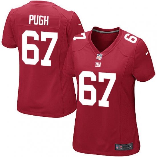 Women's Nike New York Giants #67 Justin Pugh Game Red Alternate NFL Jersey - Ujersey