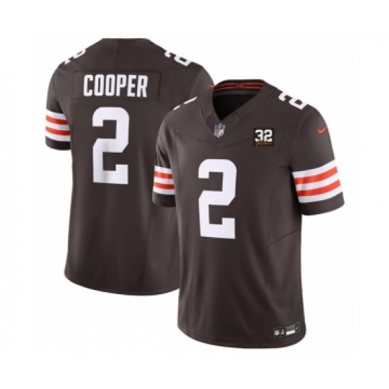 Men's Nike Cleveland Browns #2 Amari Cooper Brown 2023 F.U.S.E. Jim Brown Memorial Vapor Untouchable Limited Football Stitched Jersey - Ujersey