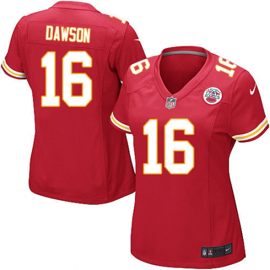 Women's Nike Kansas City Chiefs #16 Len Dawson Game Red Team Color NFL Jersey - Ujersey