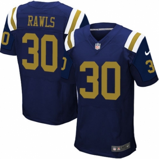 Men's Nike New York Jets #30 Thomas Rawls Elite Navy Blue Alternate NFL Jersey - Ujersey