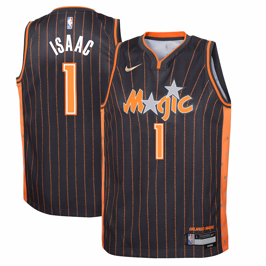 Youth Orlando Magic Jonathan Isaac Nike Anthracite Swingman Jersey - City Edition - Ujersey NHL