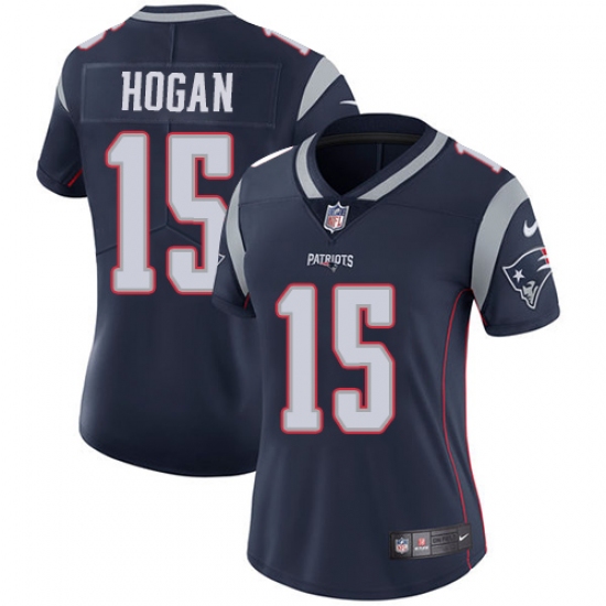Women's Nike New England Patriots #15 Chris Hogan Navy Blue Team Color Vapor Untouchable Limited Player NFL Jersey - Ujersey