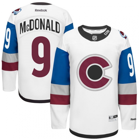 Men's Reebok Colorado Avalanche #9 Lanny McDonald Premier White 2016 Stadium Series NHL Jersey - Ujersey