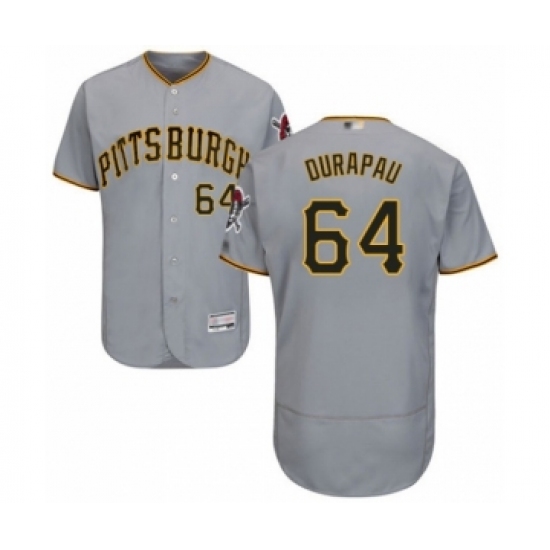 Men's Pittsburgh Pirates #64 Montana DuRapau Grey Road Flex Base Authentic Collection Baseball Player Jersey - Ujersey
