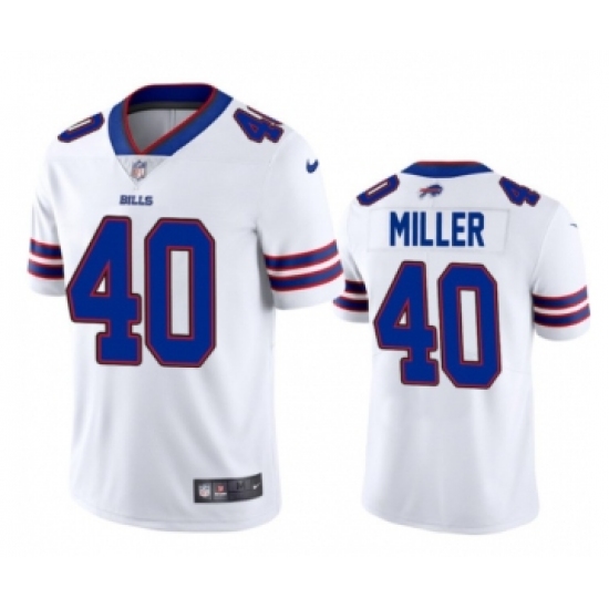 Men's Buffalo Bills #40 Von Miller White Royal Vapor Limited Football Jersey - Ujersey