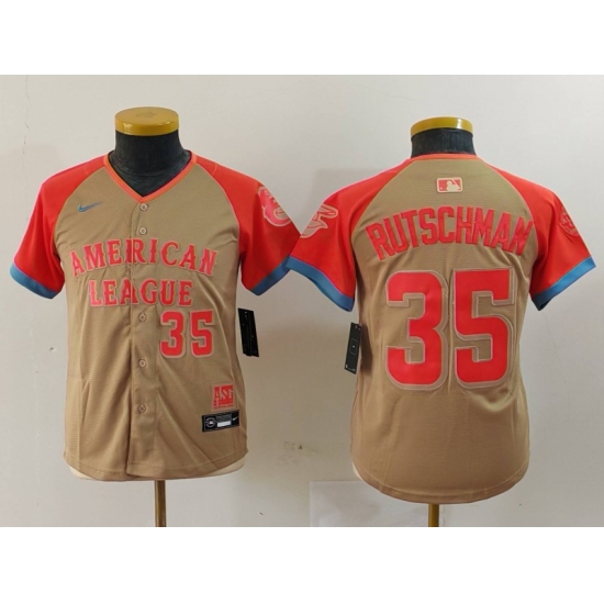 Youth Baltimore Orioles #35 Adley Rutschman Number Cream 2024 All Star Limited Stitched Jersey - Ujersey
